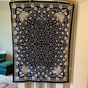 J. Crew Sarong Wrap Cover Up, Black and White Bandana Print, One Size